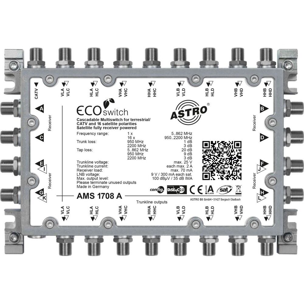 Astro Kaskadierbarer Multischalter 00360442 Typ AMS 1708 A ECO