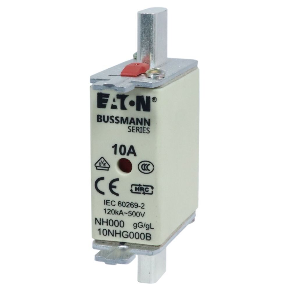Eaton Sicherungseinsatz 10NHG000B Typ NH FUSE 10A 500V GL/GG SIZE 000 DUAL IN