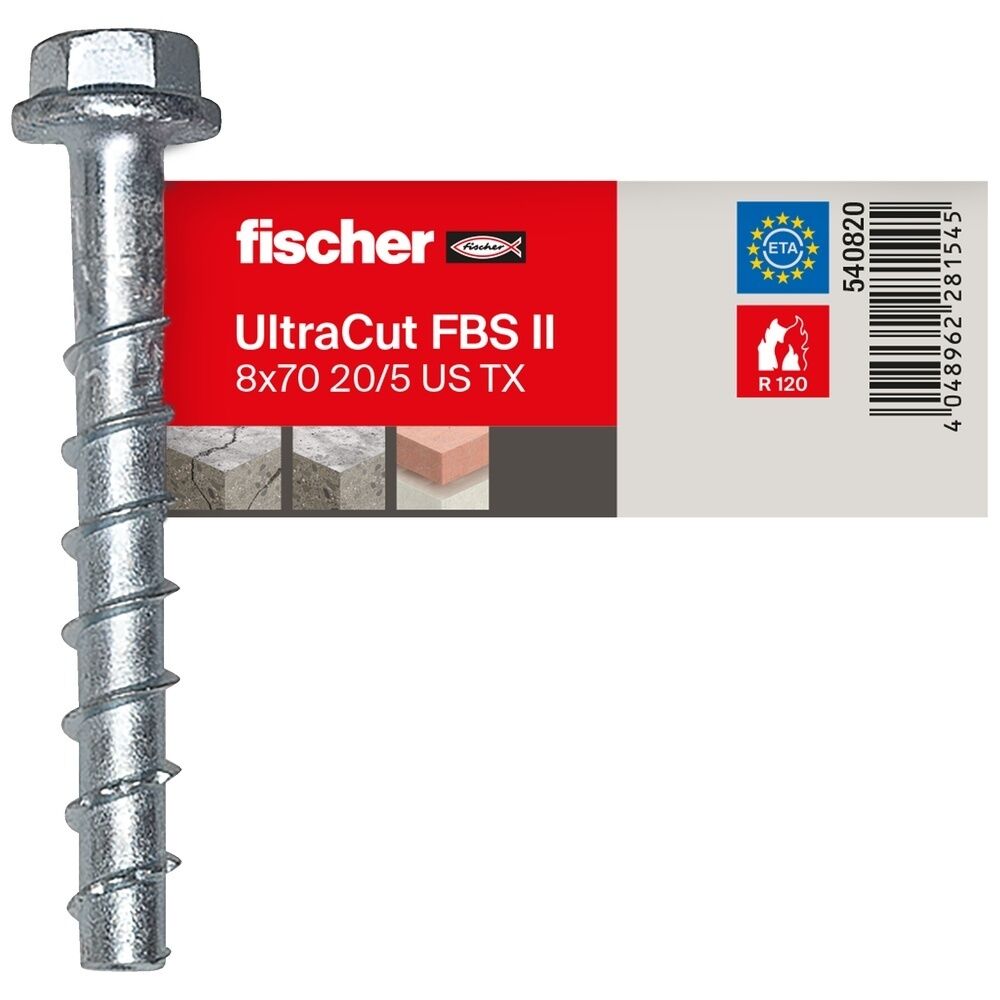 Fischer Betonschraube 540820 Typ FBS II 8x70 20/5 US TX E