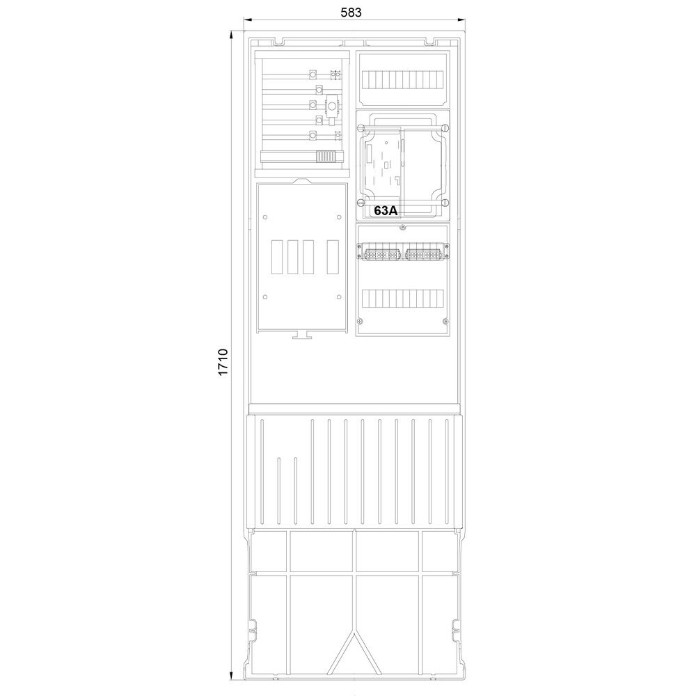 f-tronic Zähleranschlusssäule ZSA202-2-eHZ-TSG-HAK Nr. 7160026
