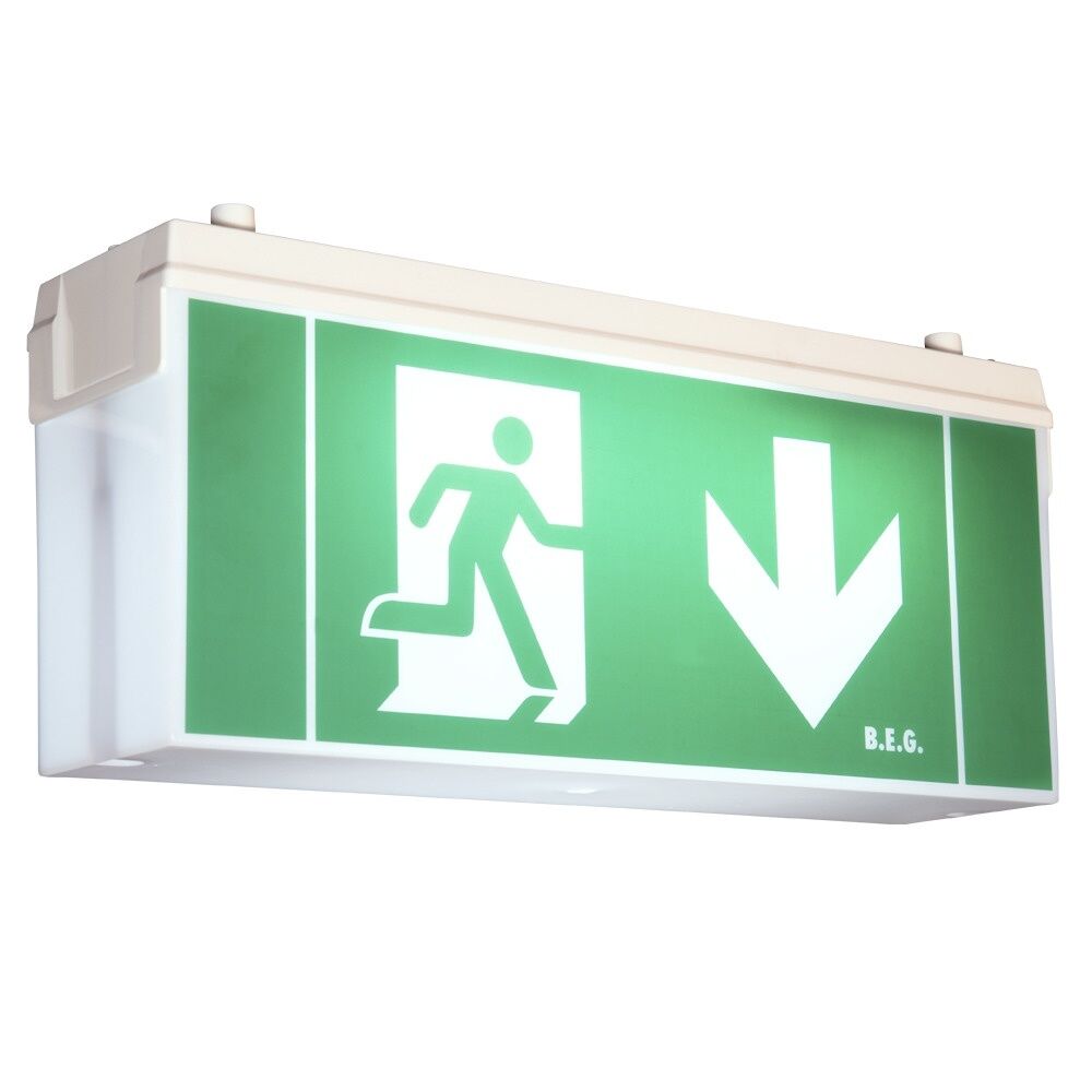 B.E.G. Brück Not Hinweisleuchte 7190 Typ 2DN-H25/8/1-LLD/DA