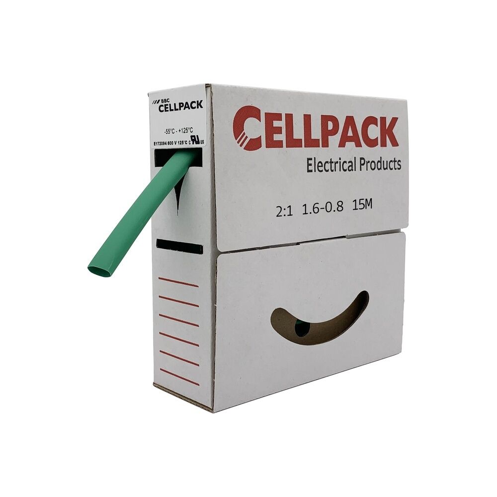 Cellpack Warmschrumpfschlauch 127033 Typ SB/1.6-0.8/GN/15m