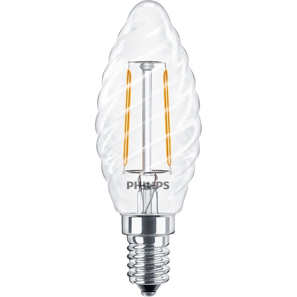 Signify Philips LED Glühfaden Kerzenlampe 34772400 Typ CorePro LEDCandleND2-25W ST35 E14 827CLG