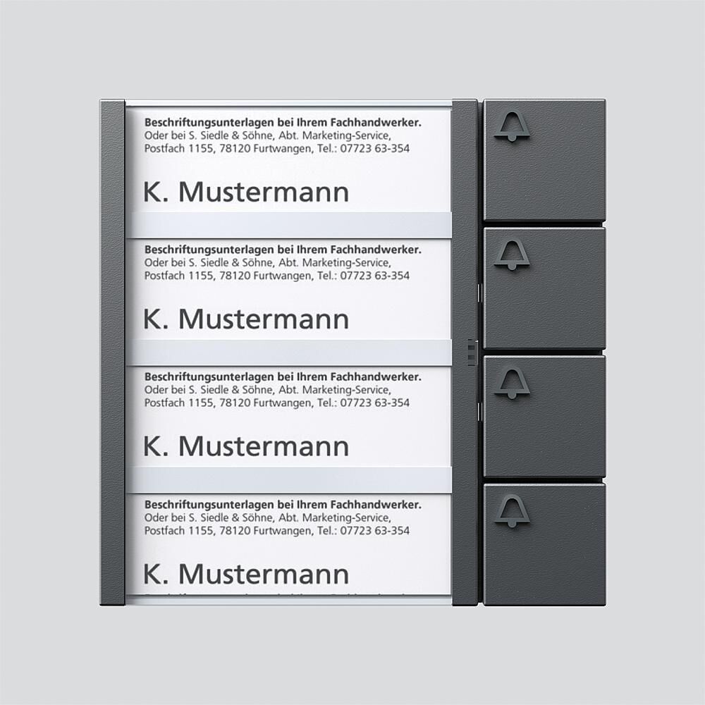 Siedle Tastenmodul 200038765-00 Typ TM 612-4 DG