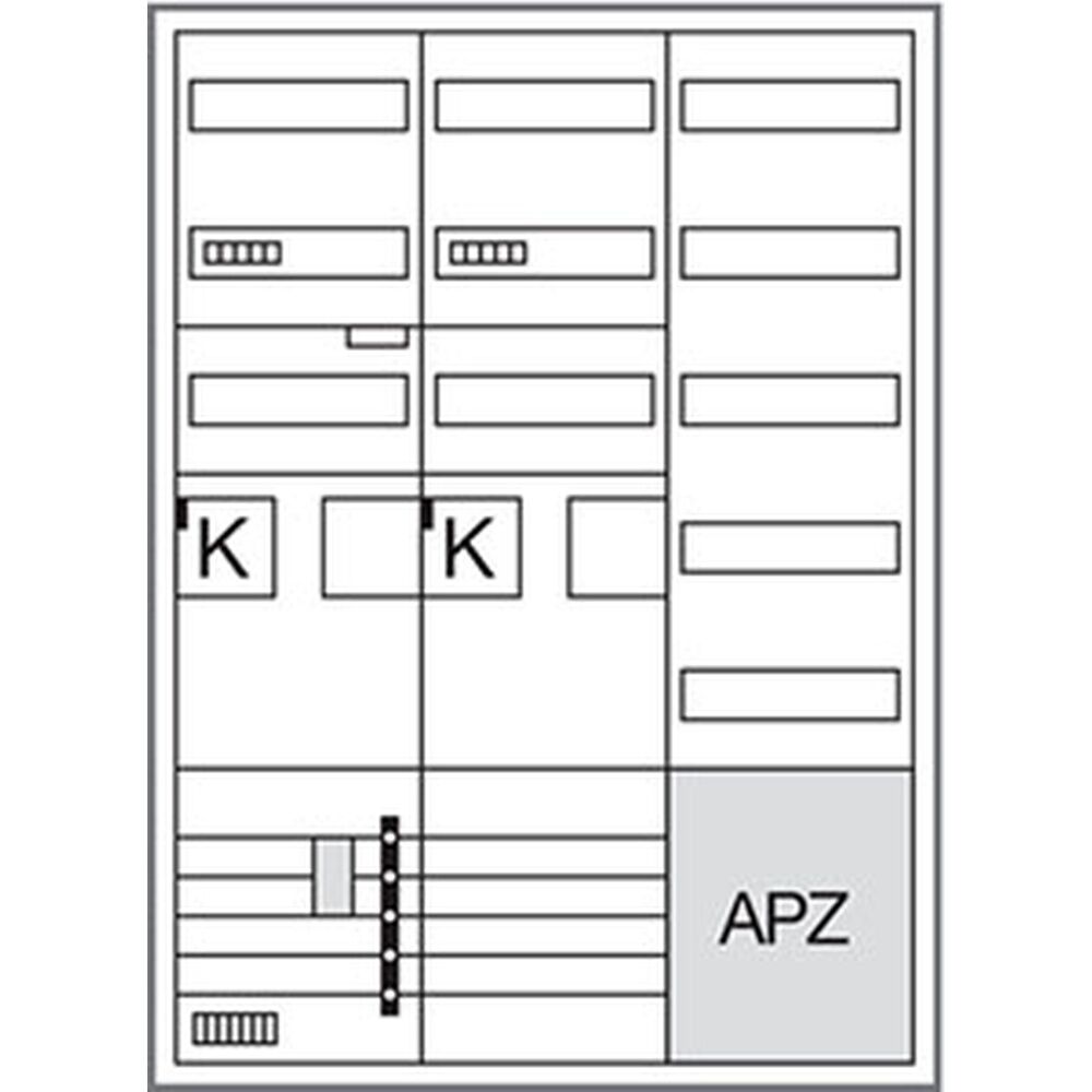 Hager Komplettschrank ZB33SET25LS