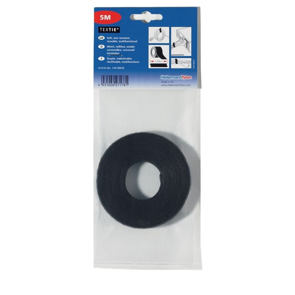Hellermann Klettbinder 130-00008 Typ TEXTIE 1M PA66/PP BK 