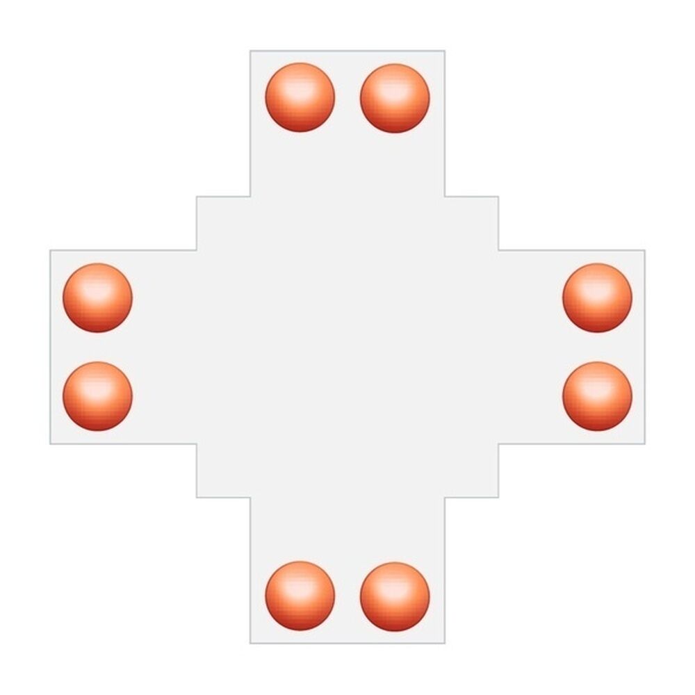 EVN Unicolor-Stripe Kreuz-Verbinder LSTR10UNIX