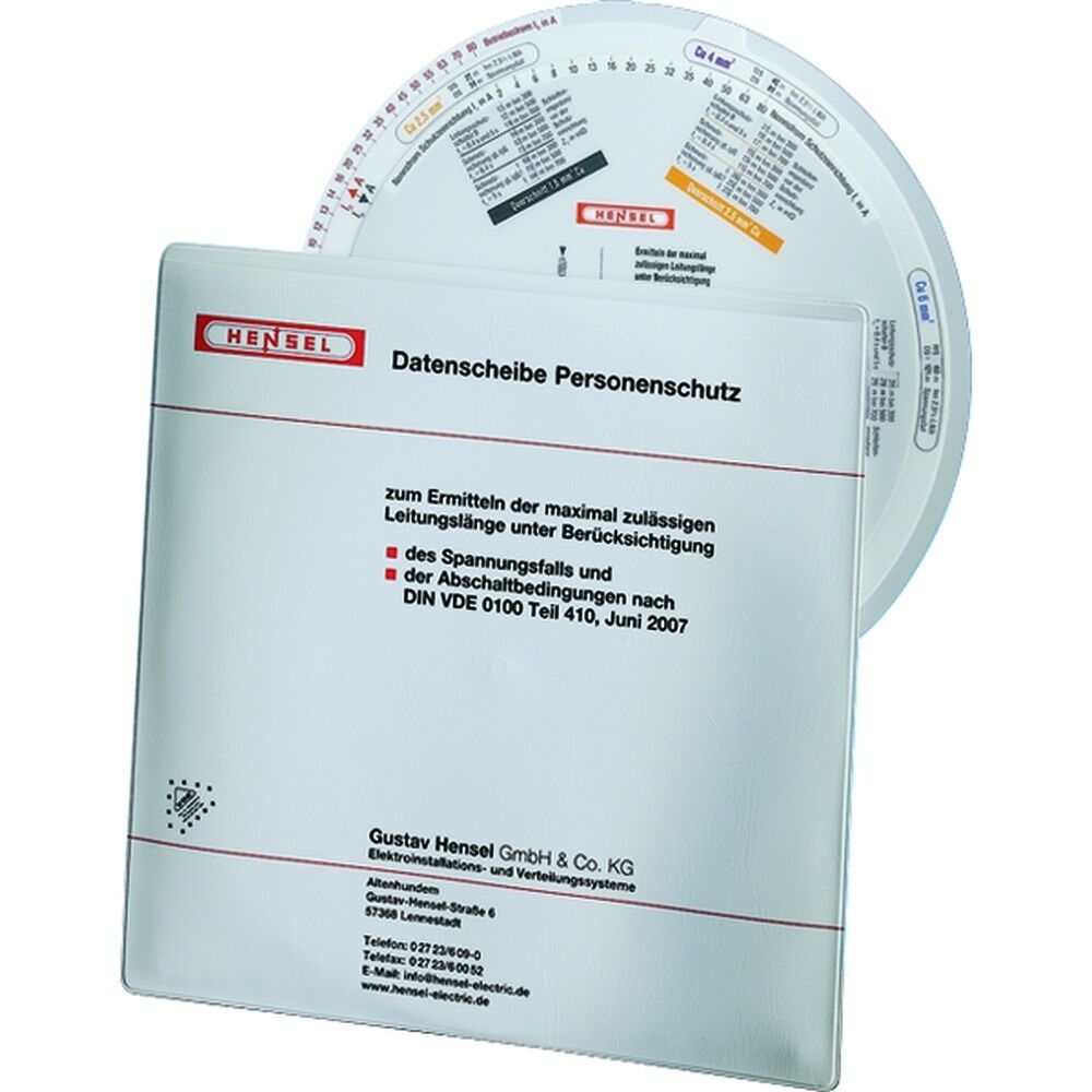 Hensel Datenscheibe Datenscheibe PS-Kupferleiter Nr. 9810702