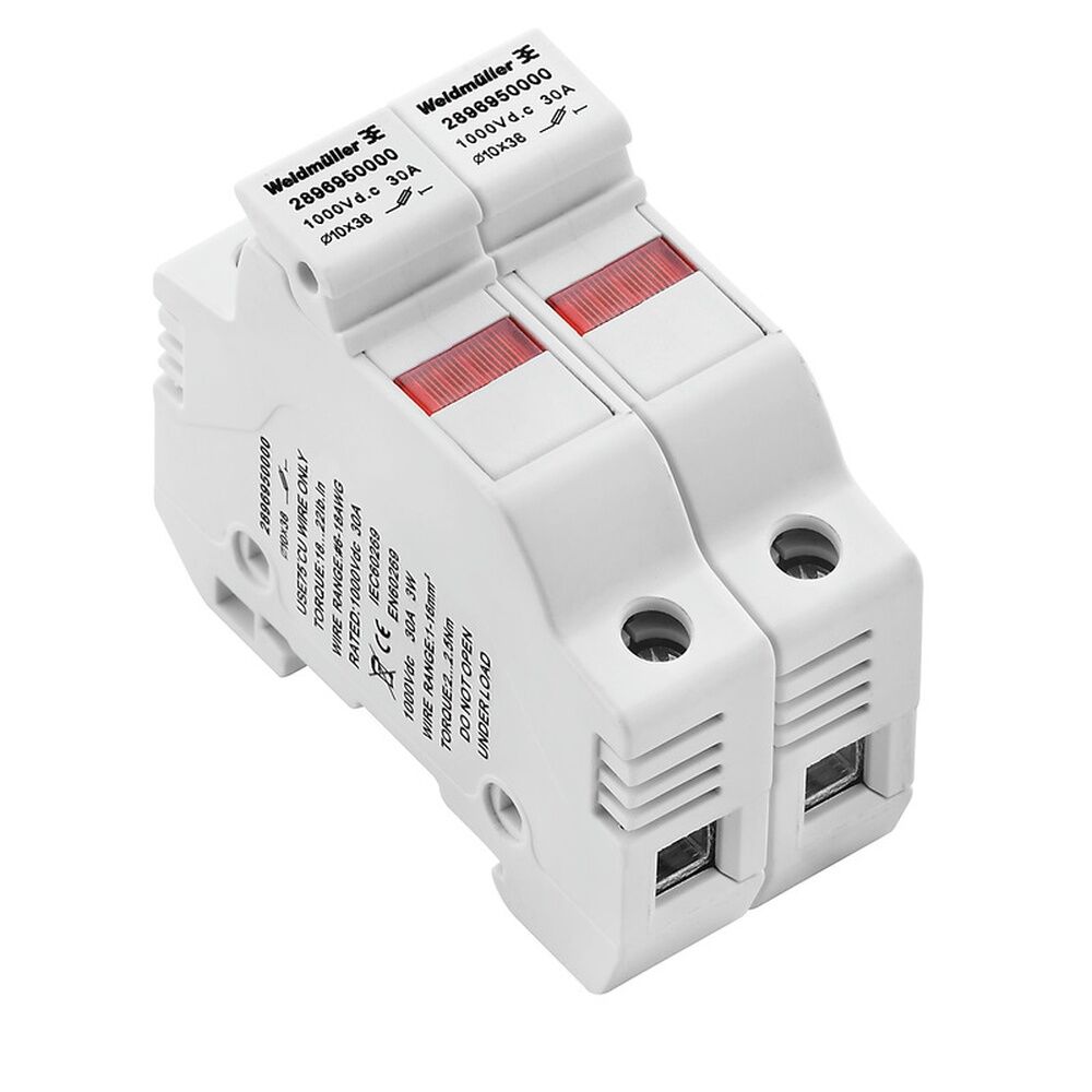Weidmüller Sicherungs Reihenklemme 2896950000 Typ FUSEHOLDER WSFH/2 10X38 1KV LED