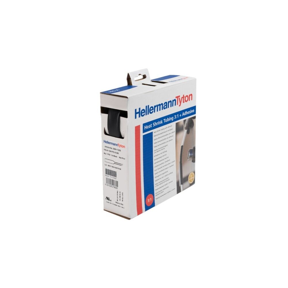 Hellermann Warmschrumpfschlauch 308-11200 Typ HIS-A-12/4 PO-X BK 5
