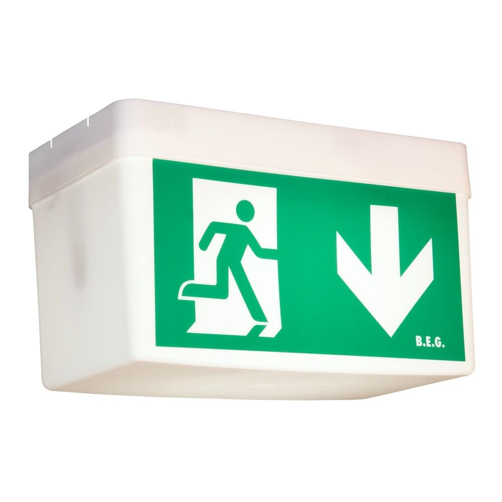 B.E.G. Brück Notleuchte 93001 Typ BD21/Kombi-GL/W/D 