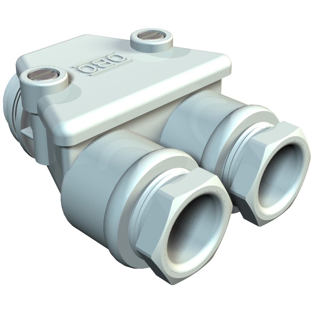 OBO Bettermann Zwillingskabelverschraubung 2024063 Typ 113 M20 LGR