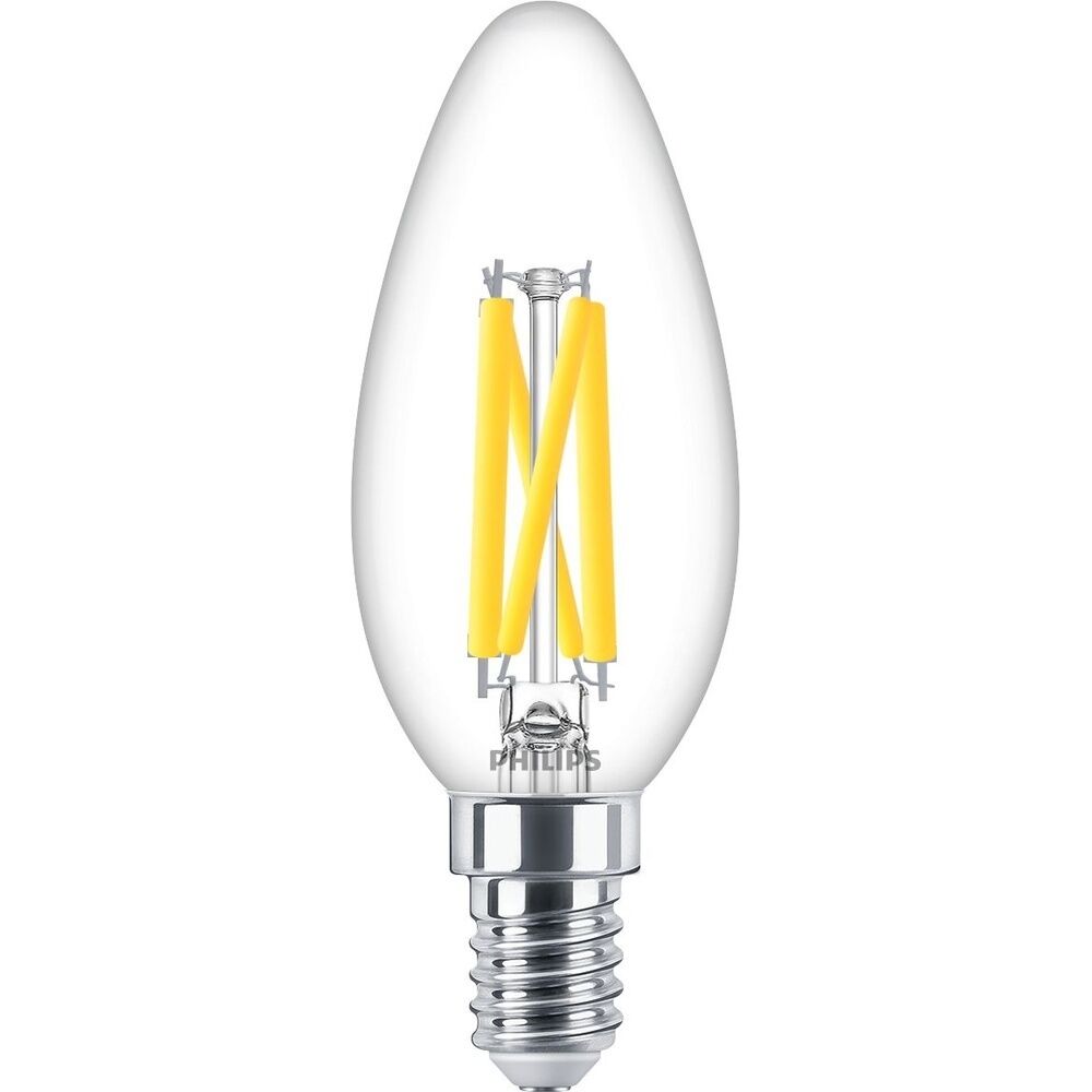 Signify Philips LED Lampe 44957200 Typ MAS LEDCandleDT5.9-60W E14 927 B35 CL G