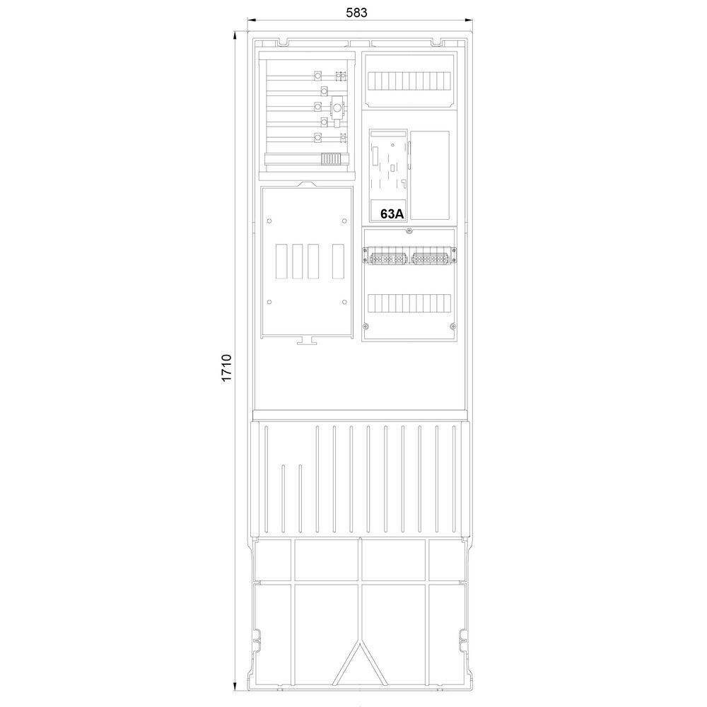 f-tronic Zähleranschlusssäule ZSA172-2-eHZ-TSG-HAK Nr. 7160023