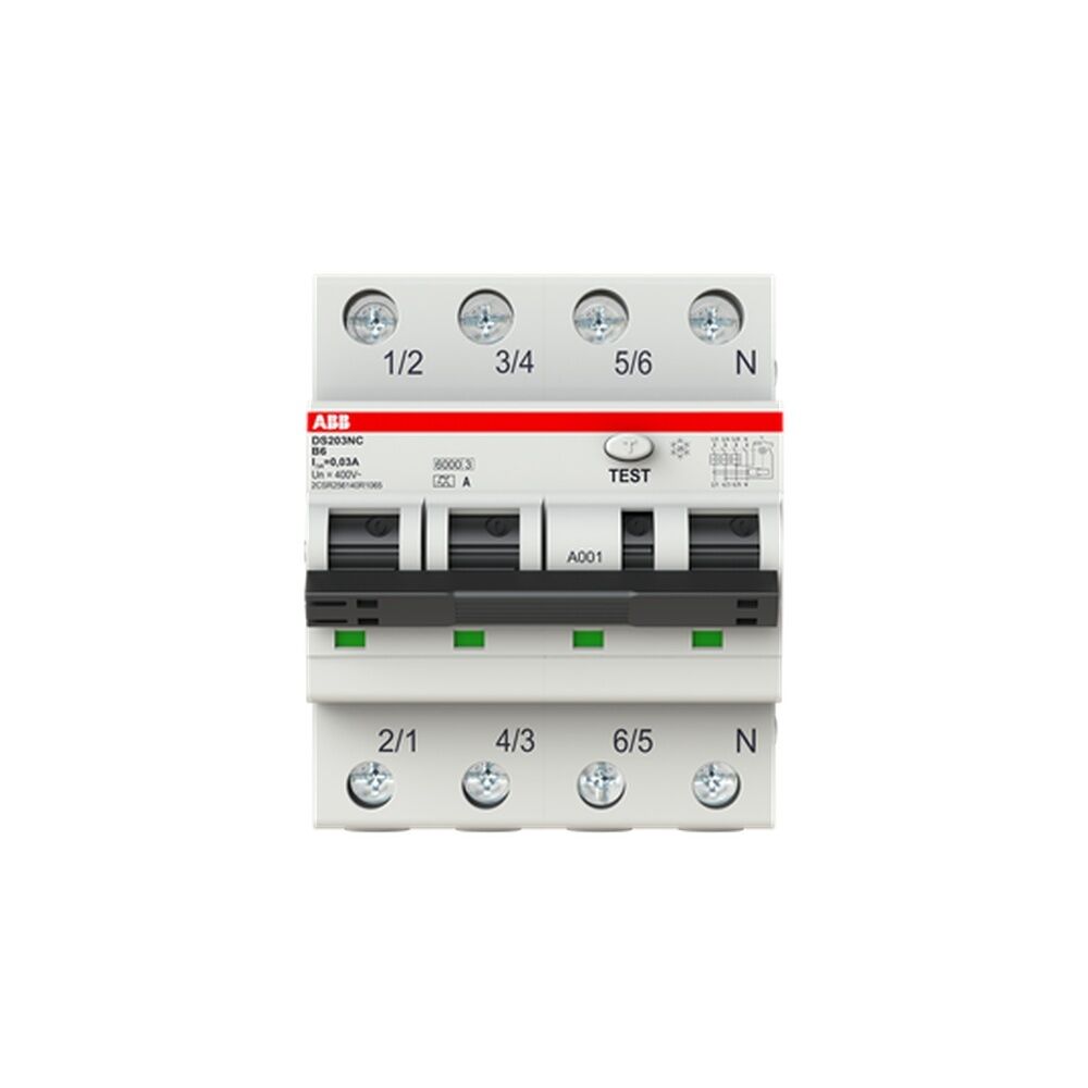 ABB Kombination FI Schalter Leitungsschutzschalter 2CSR256140R1065 Typ DS203NCA-B6/0,03