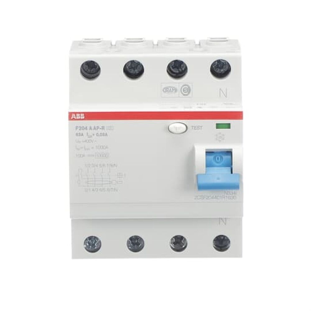 ABB Fehlerstrom Schutzschalter 2CSF204401R1630 Typ F204A-63/0,03AP-R