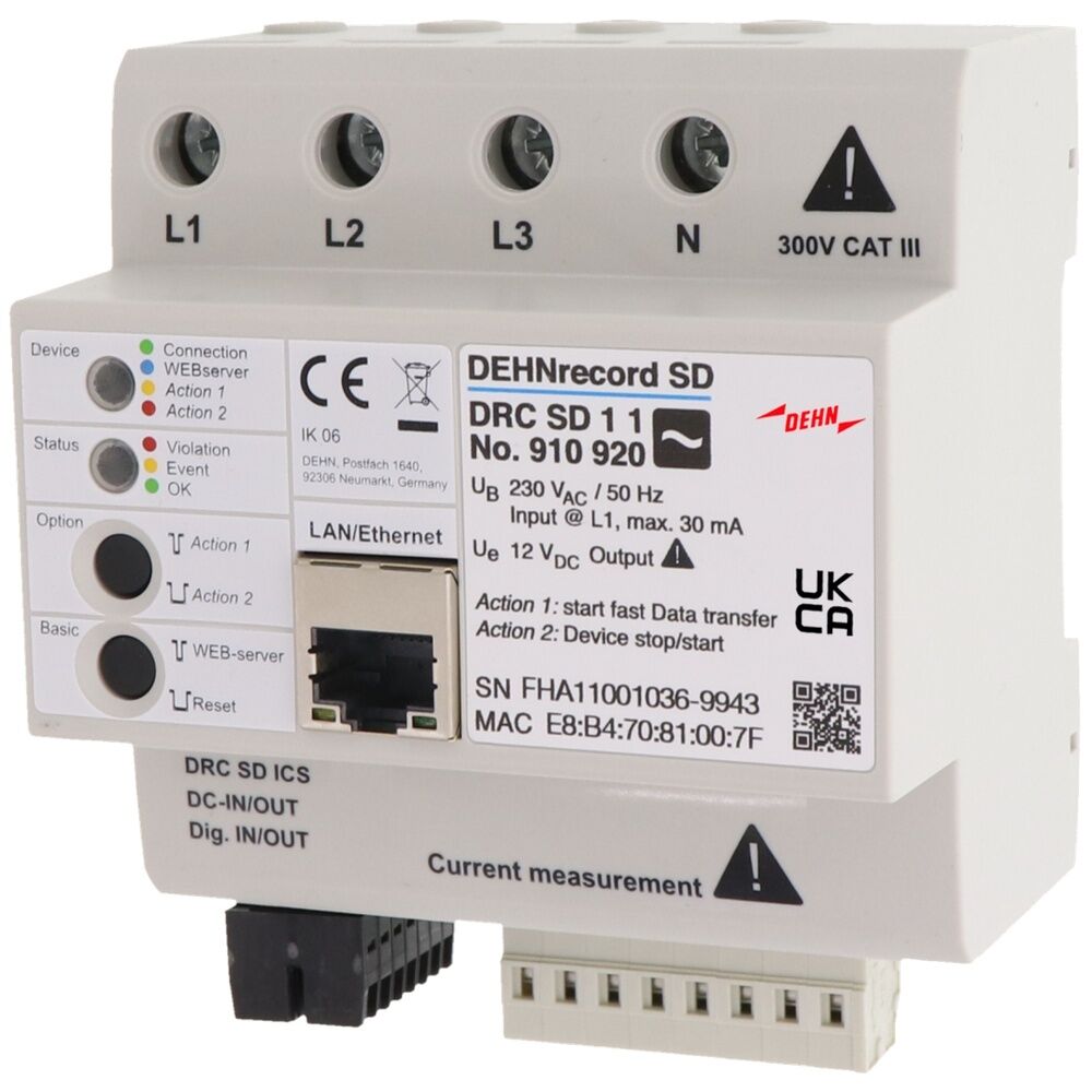 Dehn + Söhne Multifunktionales Mess u. Analysegerät 910920 Typ DRC SD 1 1 