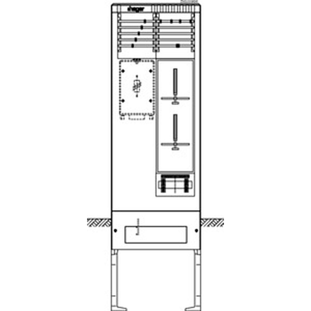 Hager Zähleranschlusssäule ZAS205KH1
