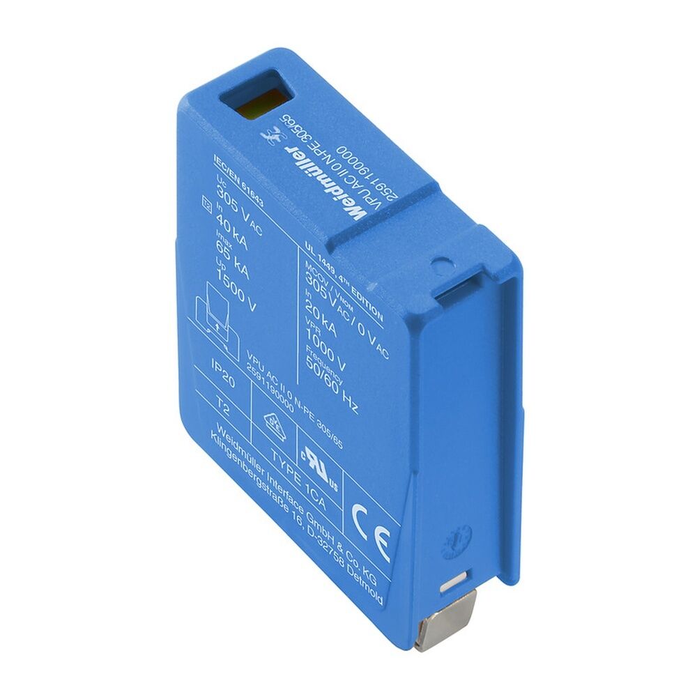 Weidmüller Überspannungsableiter 2591190000 Typ VPU AC II 0 N-PE 305/65