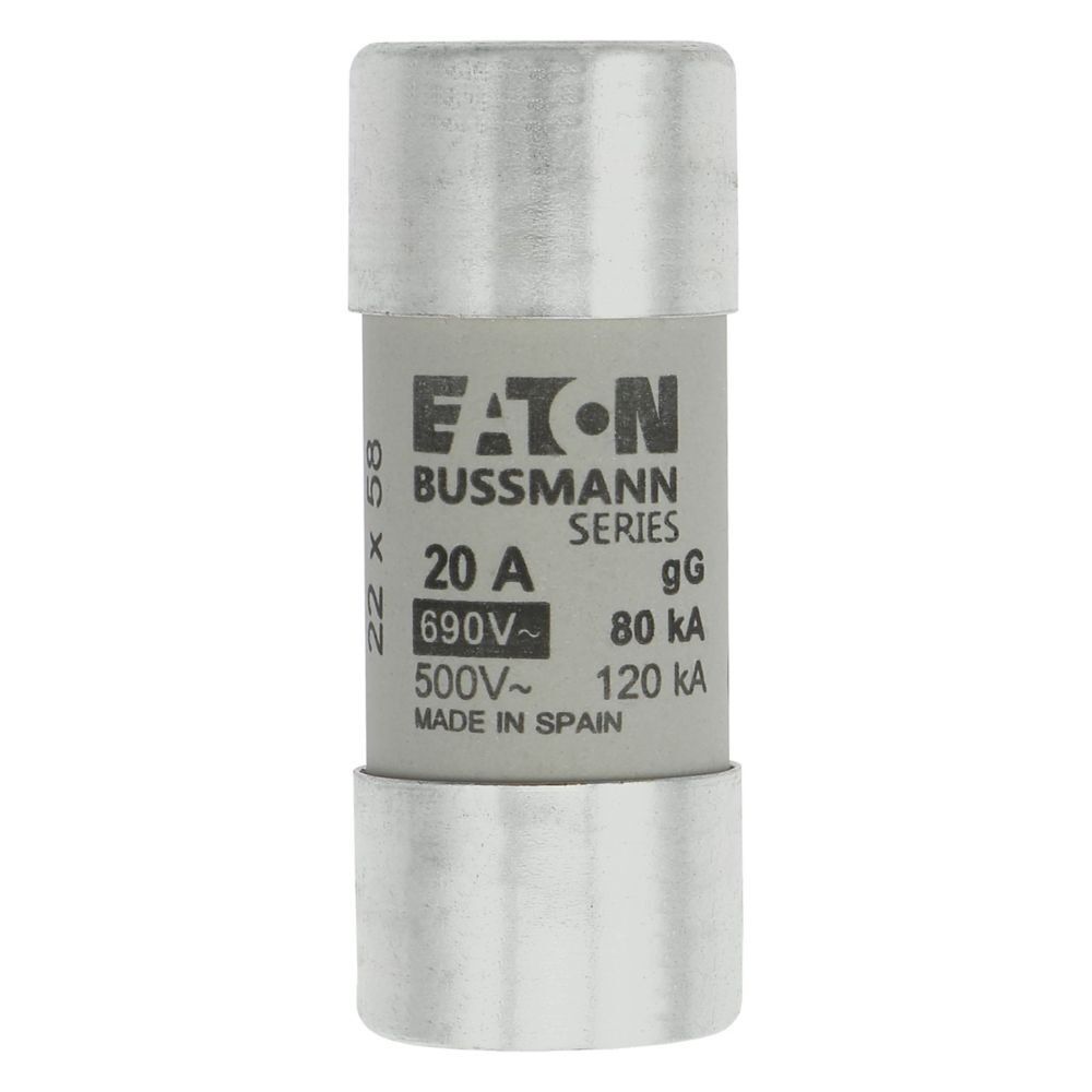 Eaton Sicherungseinsatz C22G20 Typ CYLINDRICAL FUSE 22 x 58 20A GG 690V AC