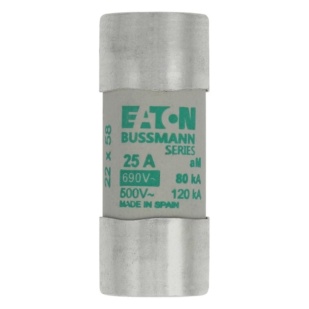 Eaton Sicherungseinsatz C22M25 Typ CYLINDRICAL FUSE 22 x 58 25A AM 690V AC