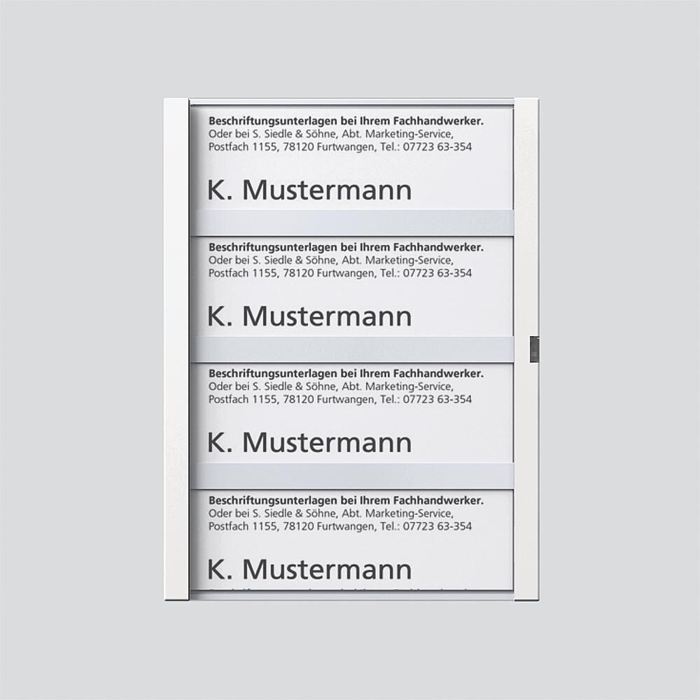 Siedle Namensschild 200029798-00 Typ TM 612-4/BTM 650-04 W
