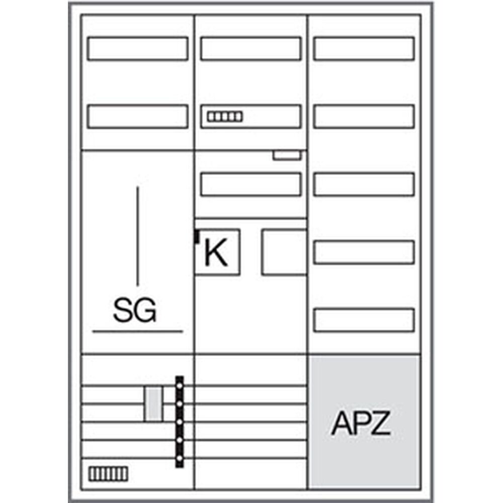 Hager Komplettschrank ZB33SET15LS 