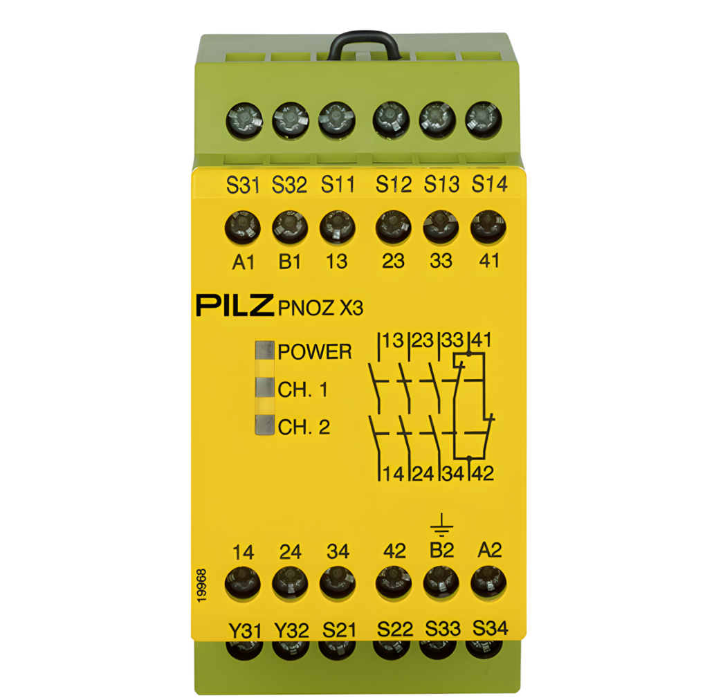 Pilz Sicherheitsschaltgerät 774314 Typ PNOZ X3 110VAC 24VDC 3n/o 1n/c 1so