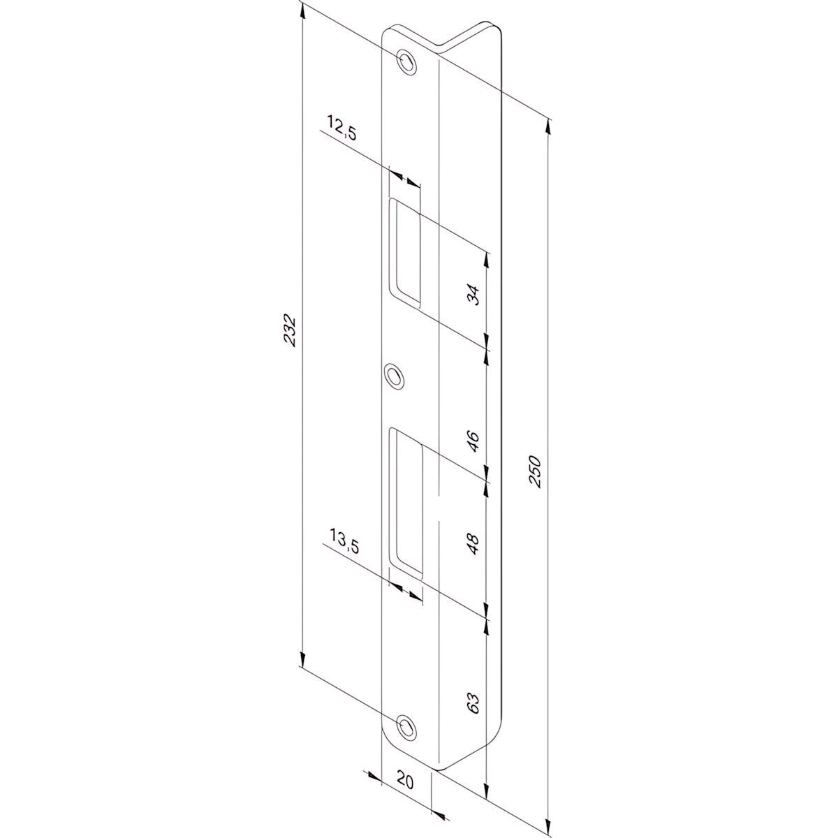 Assa Abloy Winkelschließblech Z09XSBL-03----4