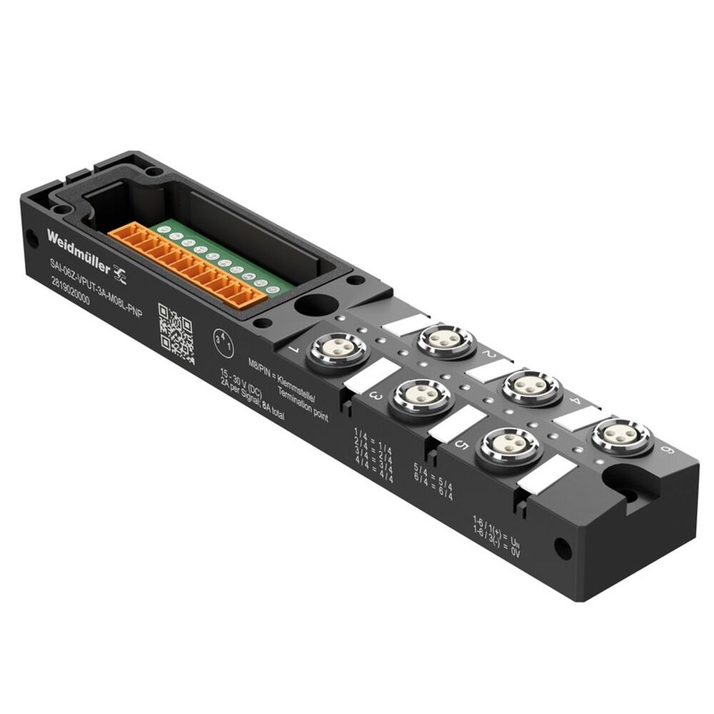 Weidmüller Passiver Sensor Aktor Verteiler 2819020000 Typ SAI-06Z-VPUT-3A-M08L-PNP