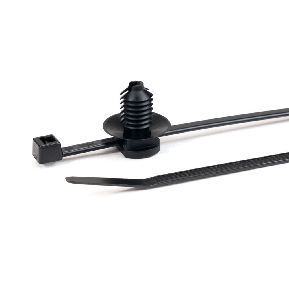 Hellermann Tyton Befestigungsbinder 150-31090 Typ T30RFT6LG-PA66HS/PA66HIRHS-BK (500)