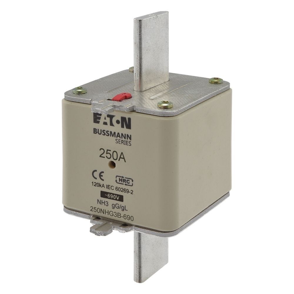 Eaton Sicherungseinsatz 250NHG3B-690 Typ NH FUSE 250AMP 690V gG SIZE 3 DUAL IND