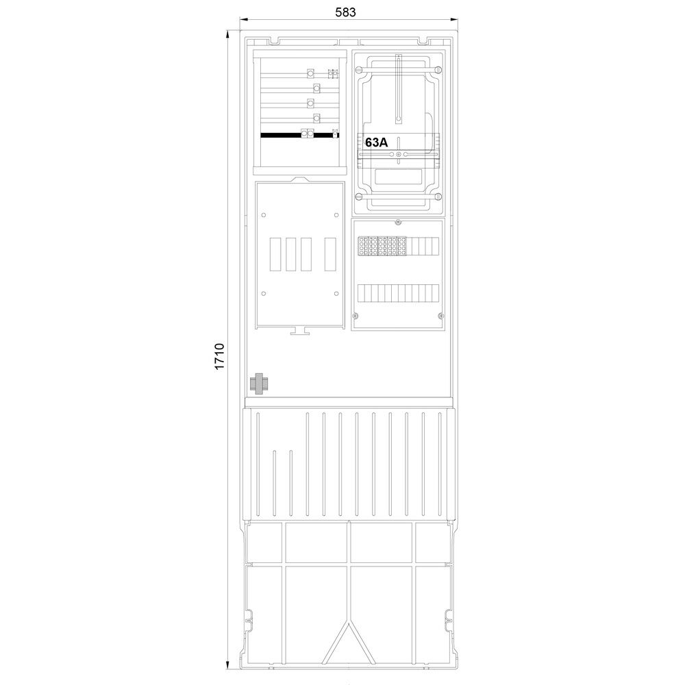 f-tronic Zähleranschlusssäule ZSA172-2-ZK-HAK-HT Nr. 7160027