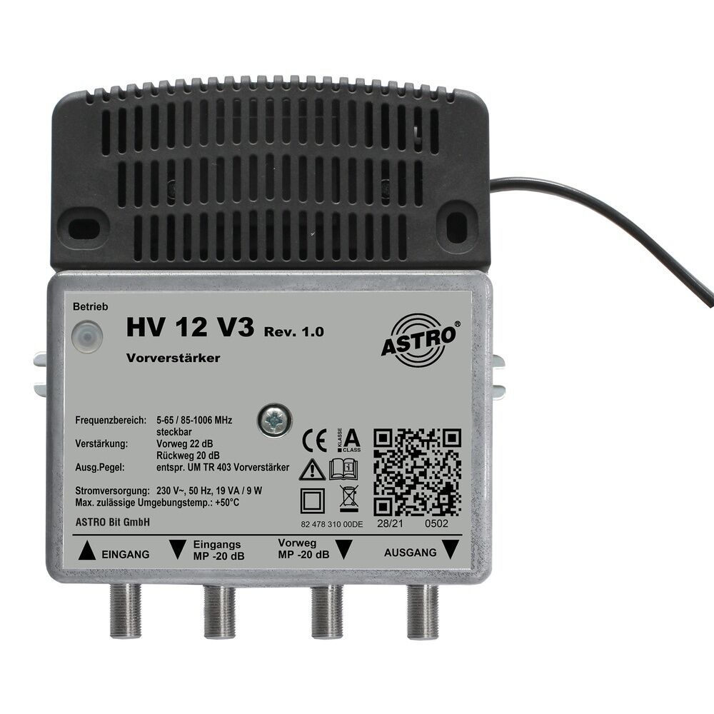 Astro Breitbandvorverstärker 00217026 Typ HV 12 V3 /5
