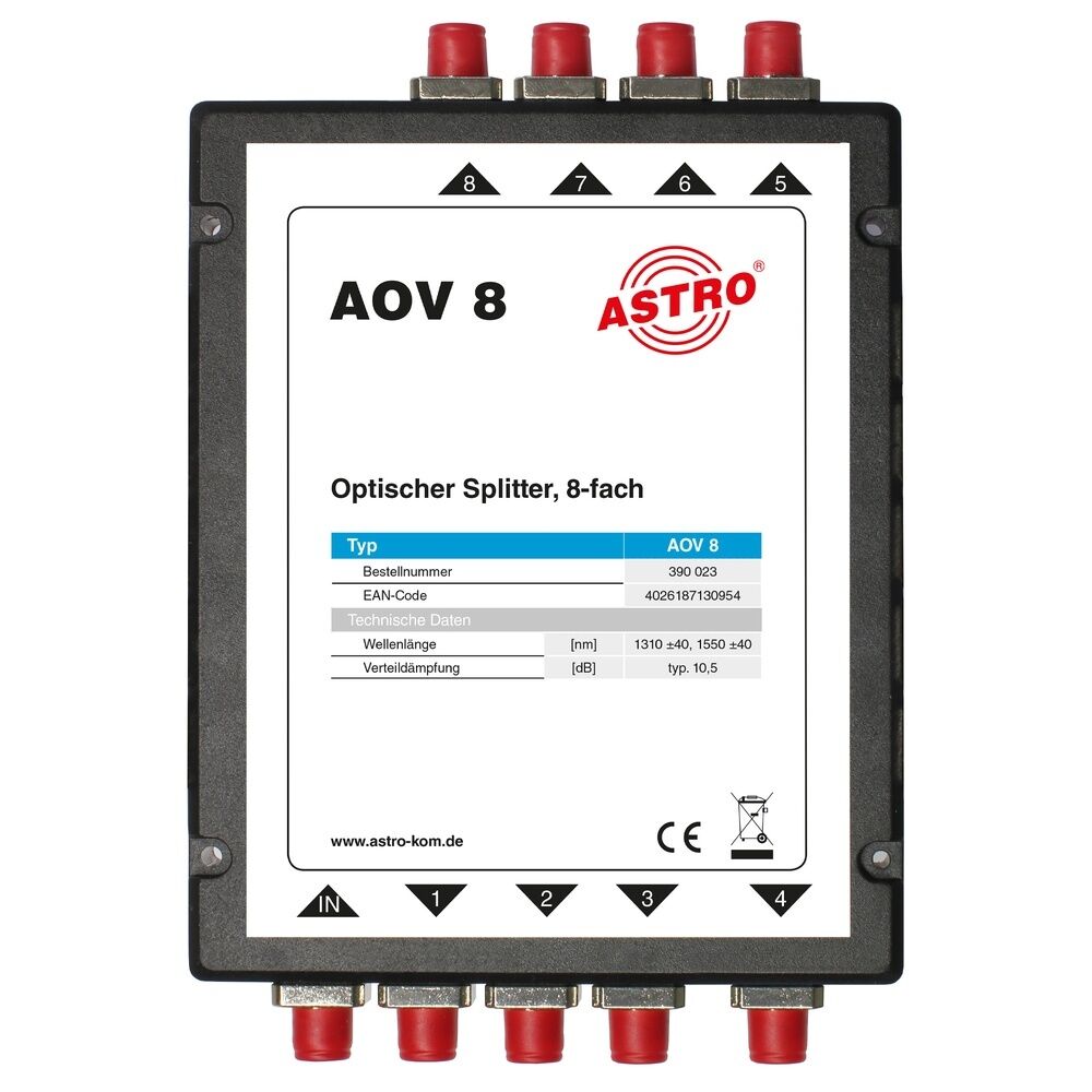 Astro Bit Optischer 8-fach Splitter 390023 Typ AOV 8