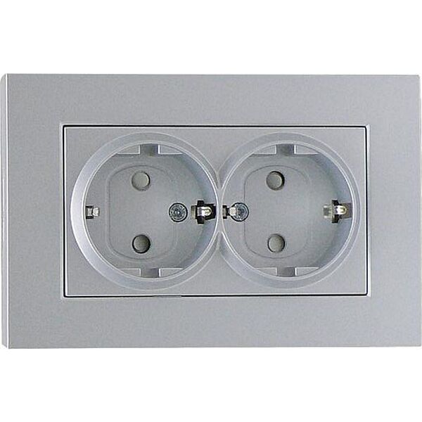 HHG Schutzkontakt Doppelsteckdose 92512058 Nr. 92512058