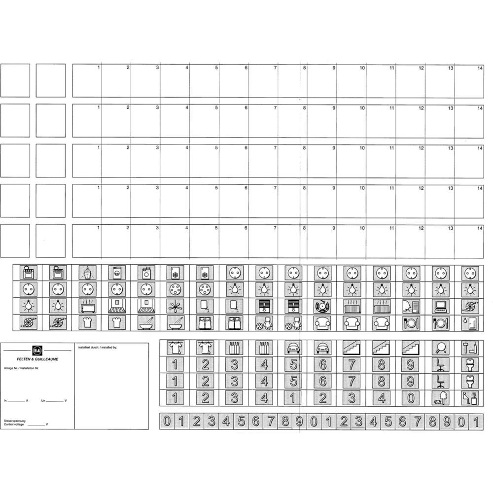 Eaton Beschriftungsbogen 279269 Typ KLV-BSB-G