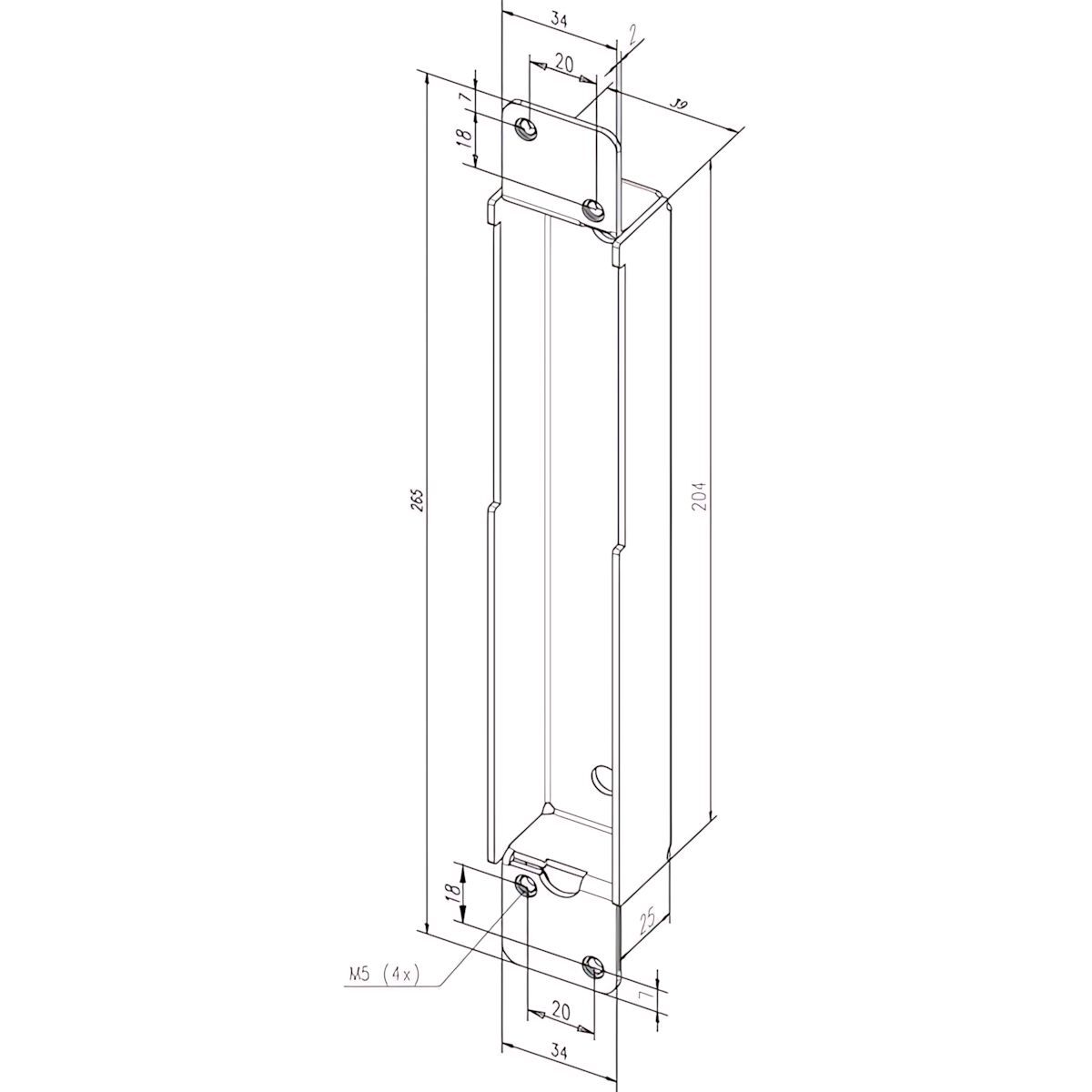 Assa Abloy Schließblechkasten 844L4SBK-----01