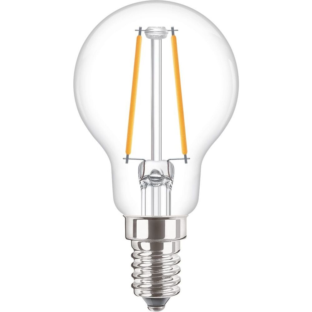 Signify Philips LED Glühfaden Kerzenlampe 34774800 Typ CorePro LEDLusterND2-25W P45 E14 827 CLG