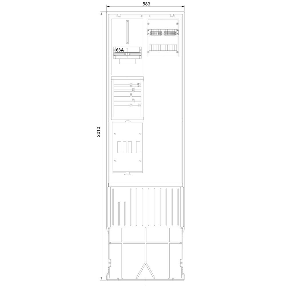 f-tronic Zähleranschlusssäule ZSA202-2-ZK-HAK-HO Nr. 7160123