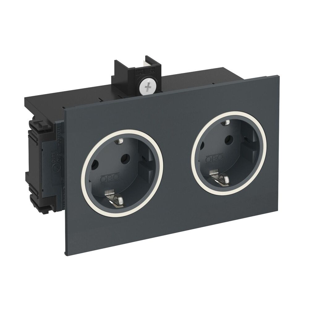 OBO Bettermann Steckdose 6121016 Typ BRK 2STD agr