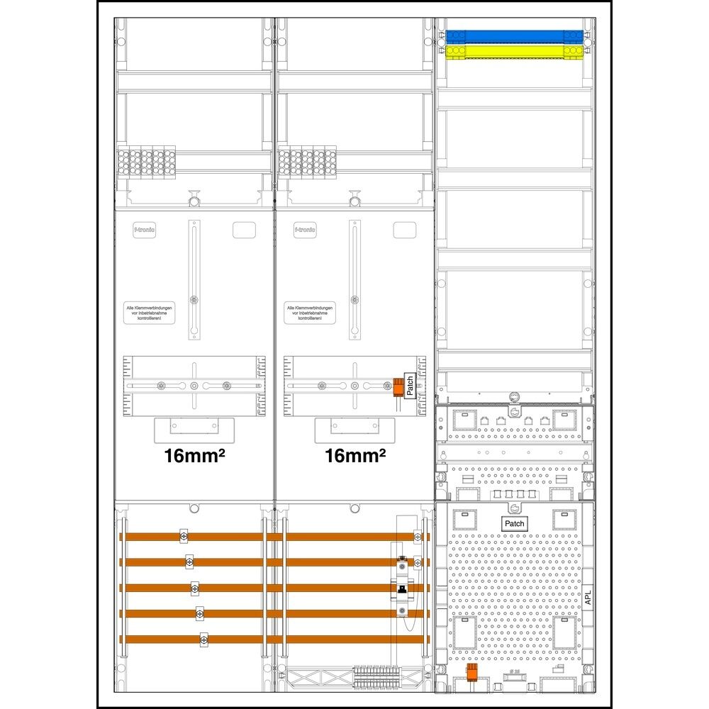 f-tronic Sammelschienenklemmen 7190616 Typ 3HZ732APZRFZB6-16