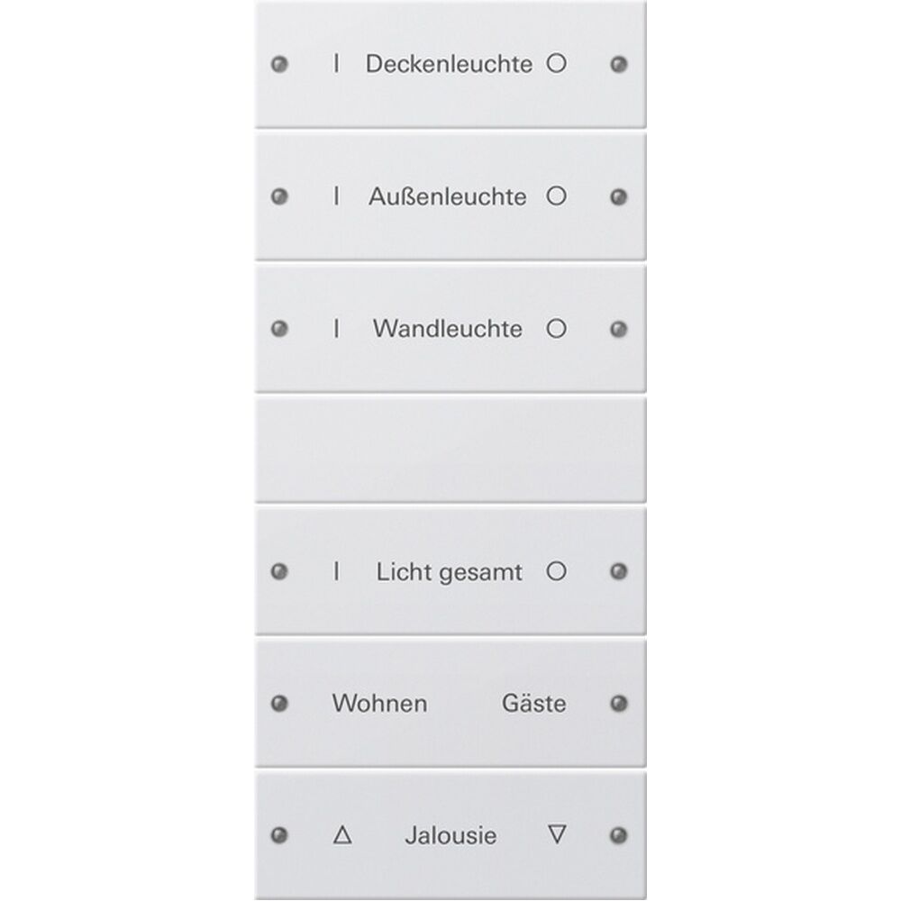 Gira Wippenset 6fach 220603