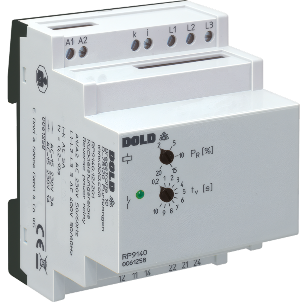 Dold Rückleistungsrelais 0061258 Typ RP9140.12/201 UN3AC400V 5A UHAC230V