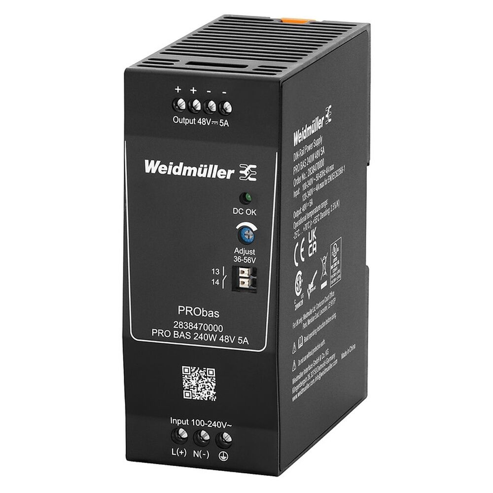 Weidmüller Stromversorgungsgerät 2838470000 Typ PRO BAS 240W 48V 5A