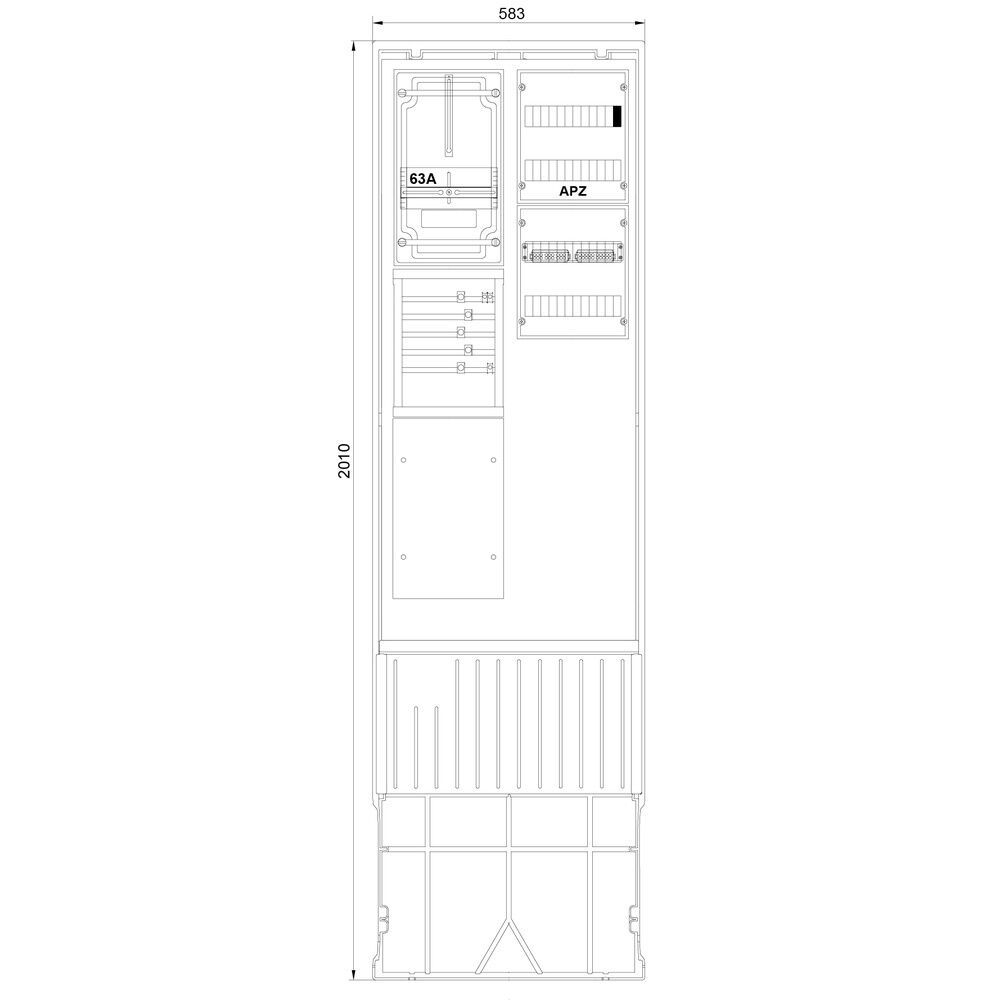 f-tronic Zähleranschlusssäule ZSA202-2-ZK-APZ-HG Nr. 7160109