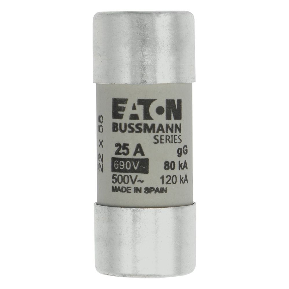 Eaton Sicherungseinsatz C22G25 Typ CYLINDRICAL FUSE 22 x 58 25A GG 690V AC