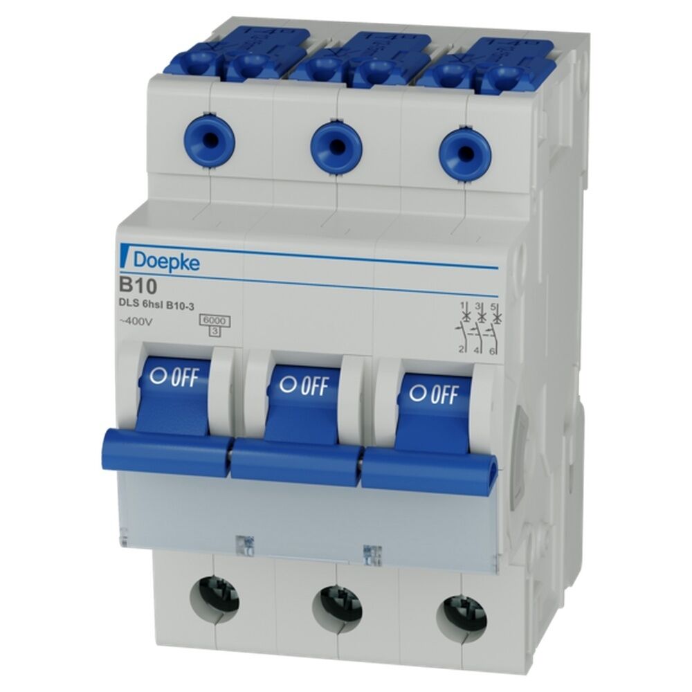 Doepke LS Schalter 3p B Char 09917111 Typ DLS 6HSL B10-3 6KA