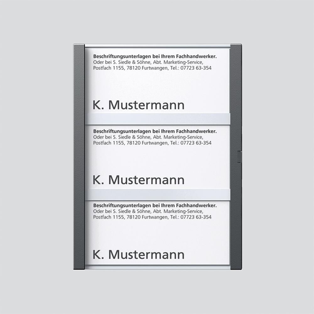 Siedle Namensschild 200029959-00 Typ TM 612-3/BTM 650-03 DG