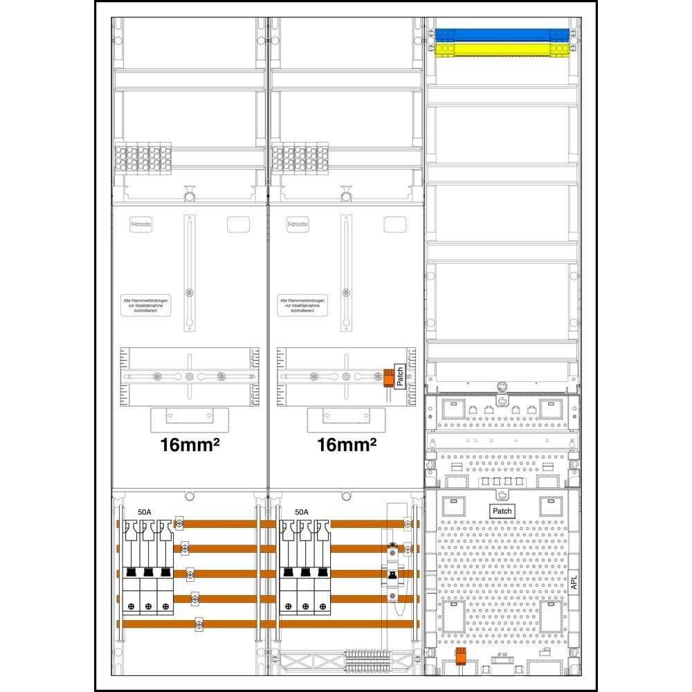 f-tronic Sammelschienenklemmen 7190618 Typ 3HZ732APZRFZ50B6-16